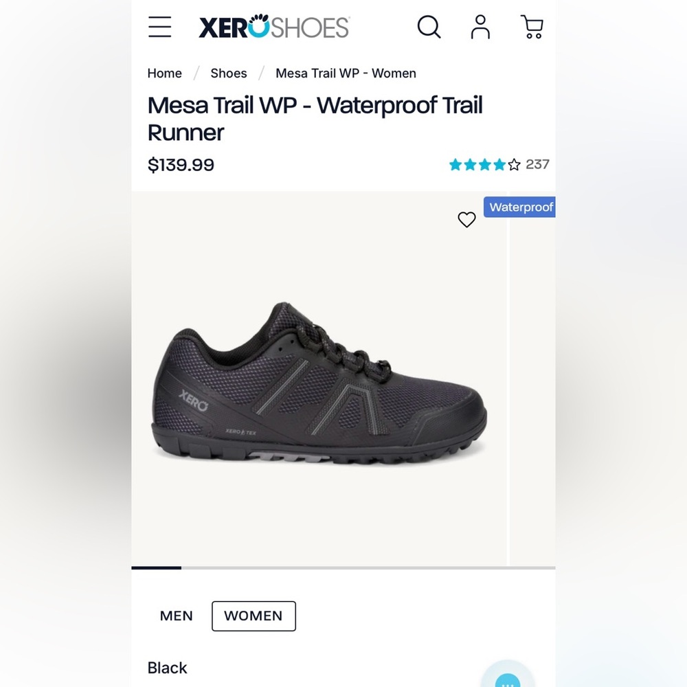 New Women’s Xero Shoes Mesa Trail WP - Waterproof Trail
Runners Sz 7 US